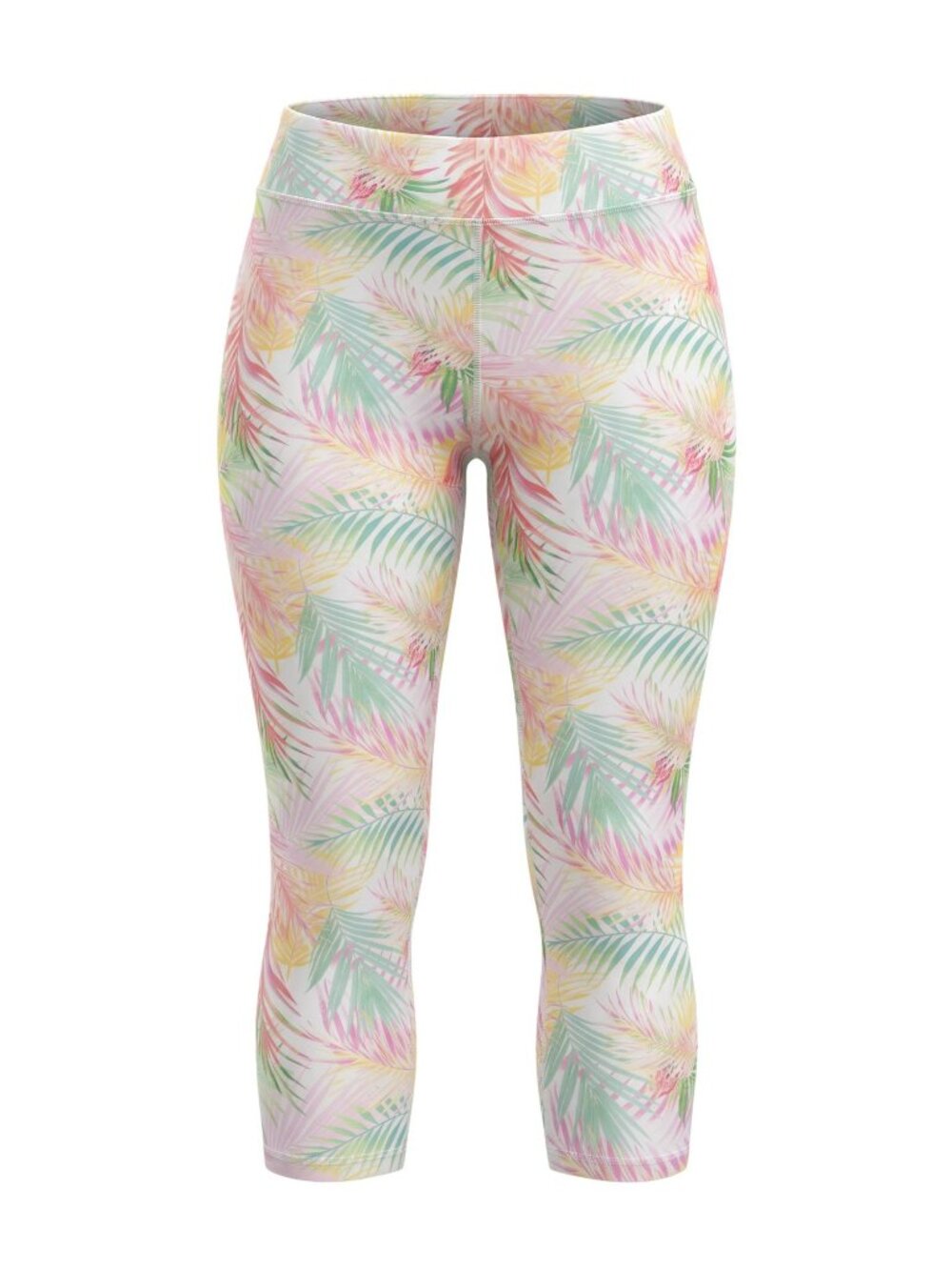 Pro Player Womens Tropical Print High Waist Capri Leggings 2X
